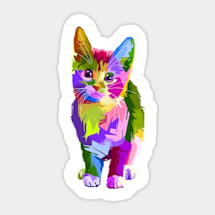 Colorful Cats Sticker